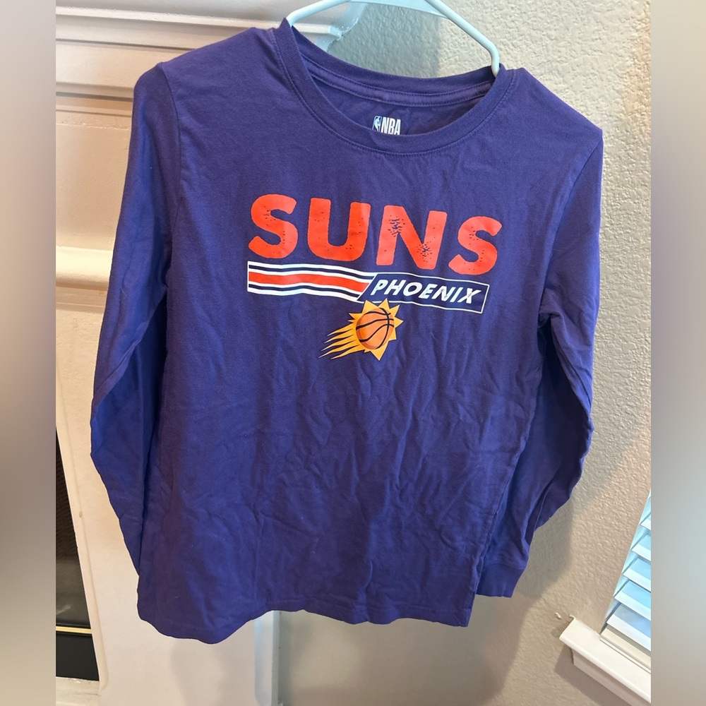 NBA Suns Kids Purple and Orange Long Sleeve Tee